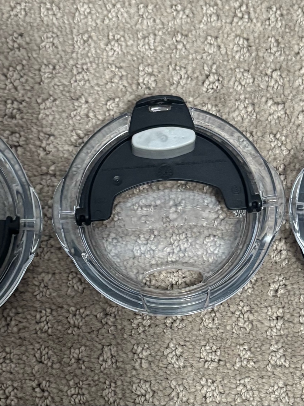 3 tervis Clear Tumbler Lid with Black flip top 2 small 1 large - Picture 2 of 4
